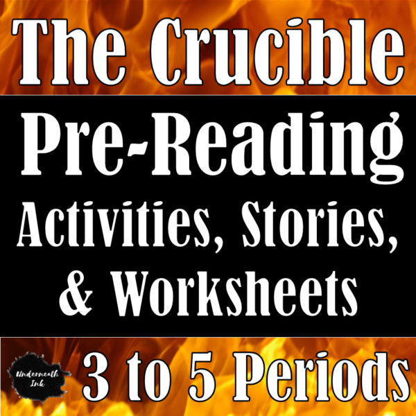 Crucible Pre-Reading Activities, Stories, and Worksheets