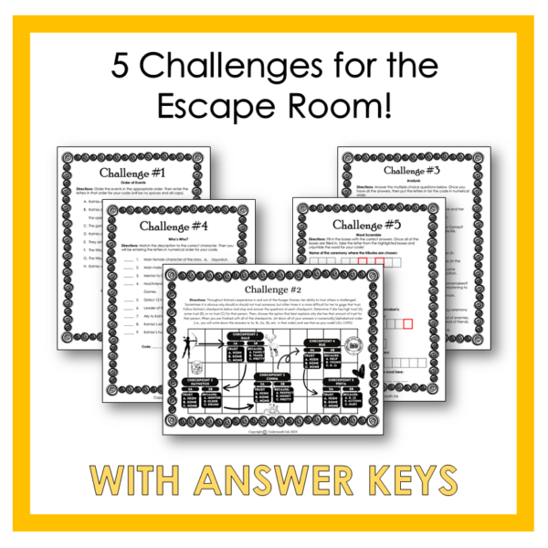 The Hunger Games Escape Room (Mid-Point Activity) (Tech and/or No Tech) - Image 3