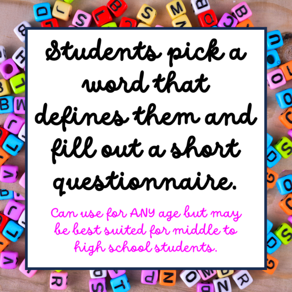 Define Me: Back to School Intro Activity - Image 2